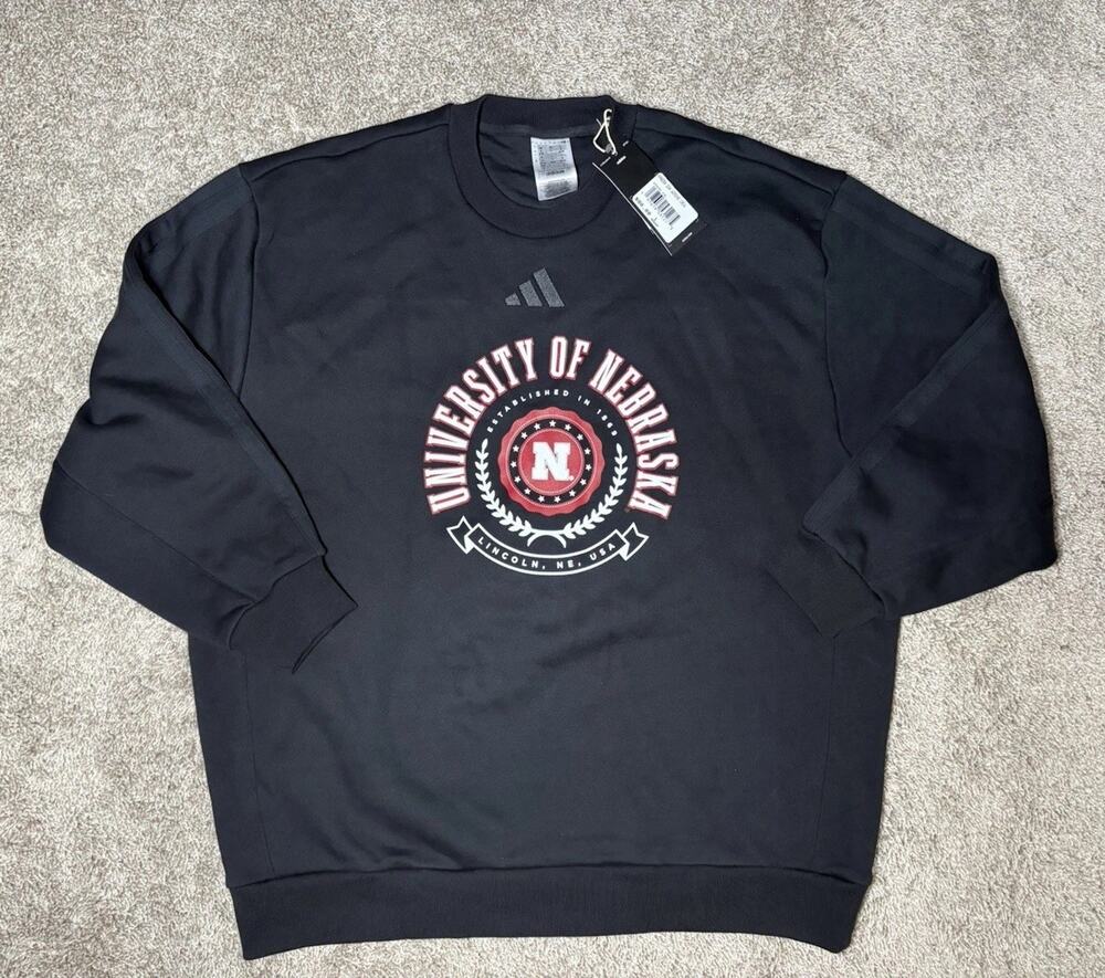 Adidas Crewneck Nebraska Huskers Sweatshirt Pullover Women’s Small NWT